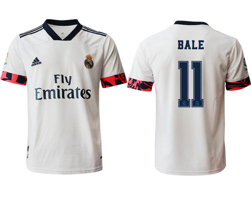 Men 2020-2021 club Real Madrid home aaa version #11 white Soccer Jerseys2->real madrid jersey->Soccer Club Jersey